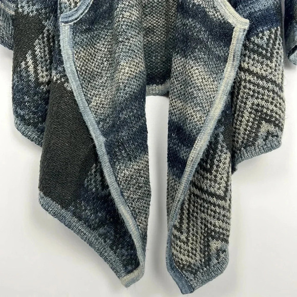 Knox Rose Waterfall Open Front Sweater Cardigan Southwest Boho Size L - Picture 5 of 10